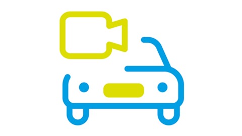 Auto mit Videosymbol