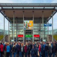 Eingang Ost der Leipziger Messe von außen. Eingang Ost der Leipziger Messe von außen.